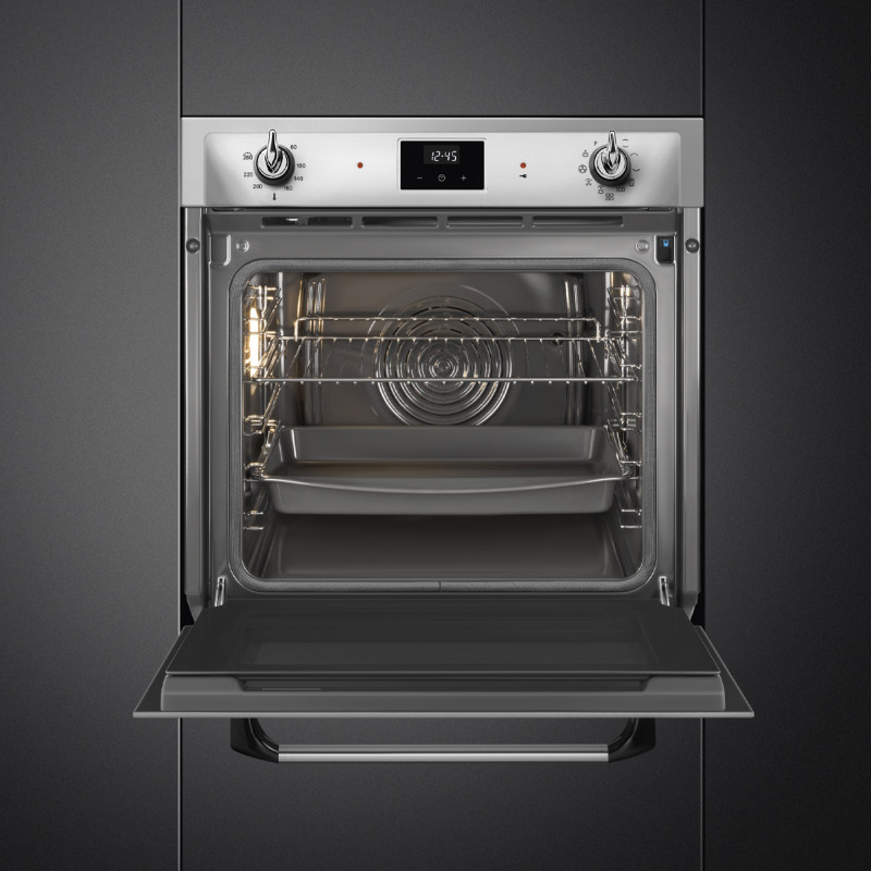 Cuptor incorporabil Smeg SOP6900TX, 3000 W, 68 l, Clasa A, 9 functii si 5 niveluri de gatit, Autocuratare, Timer, 30-280°C, Otel inoxidabil