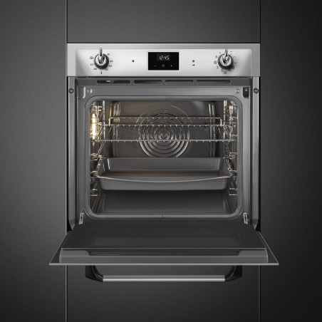 Cuptor incorporabil Smeg SOP6900TX, 3000 W, 68 l, Clasa A, 9 functii si 5 niveluri de gatit, Autocuratare, Timer, 30-280°C, Otel inoxidabil