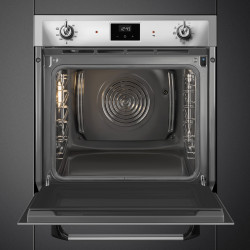 Cuptor incorporabil Smeg SOP6900TX, 3000 W, 68 l, Clasa A, 9 functii si 5 niveluri de gatit, Autocuratare, Timer, 30-280°C, Otel inoxidabil