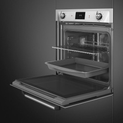 Cuptor incorporabil Smeg SOP6900TX, 3000 W, 68 l, Clasa A, 9 functii si 5 niveluri de gatit, Autocuratare, Timer, 30-280°C, Otel inoxidabil
