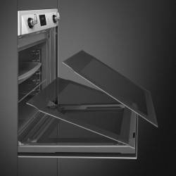 Cuptor incorporabil Smeg SOP6900TX, 3000 W, 68 l, Clasa A, 9 functii si 5 niveluri de gatit, Autocuratare, Timer, 30-280°C, Otel inoxidabil