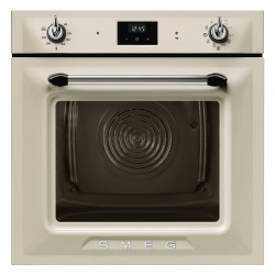 Cuptor incorporabil Smeg SOP6900TP, 3000 W, 68 l, Clasa A, 9 functii si 5 niveluri de gatit, Autocuratare, Timer, 30–280°C, Crem