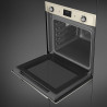 Cuptor incorporabil Smeg SOP6900TP, 3000 W, 68 l, Clasa A, 9 functii si 5 niveluri de gatit, Autocuratare, Timer, 30–280°C, Crem