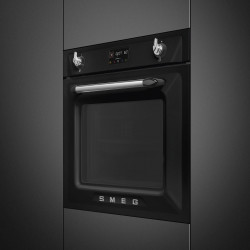 Cuptor incorporabil Smeg SOP6902S2PN, 3000 W, 68 l, Clasa A++, 12 functii si 5 niveluri de gatit, Gatit cu abur combinat, Autocuratare, Timer, 30-280 °C, Negru
