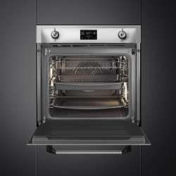 Cuptor incorporabil Smeg SOP6902S2PX, 3000 W, 68 l, Clasa A++, 12 functii si 5 niveluri de gatit, Gatit cu abur combinat, Autocuratare, Timer, 30-280°C, Otel inoxidabil