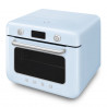Mini-cuptor cu functie combinata pentru gatit cu abur Smeg COF01PBEU, 1800 W, 10 functii, Ecran LCD, 40-230°C, Albastru pastel