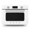 Mini-cuptor cu functie combinata de gatit cu abur Smeg COF01WHEU, 1800 W, 10 functii, Ecran LCD, 40-230°C, Alb