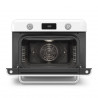 Mini-cuptor cu functie combinata de gatit cu abur Smeg COF01WHEU, 1800 W, 10 functii, Ecran LCD, 40-230°C, Alb