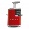 Storcător de fructe Smeg SJF01RDEU, 150 W, 500 ml, rotație inversă, recipient pentru resturi de 1,6 l, roșu