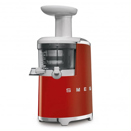 Storcător de fructe Smeg SJF01RDEU, 150 W, 500 ml, rotație inversă, recipient pentru resturi de 1,6 l, roșu