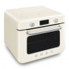 Mini-cuptor cu functie combinata de gatit cu abur Smeg COF01CREU, 1800 W, 10 functii, Ecran LCD, 40-230°C, Crem