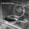 Tigaie wok cu capac Swiss Haus SH-ZGW28, 28 x 9 cm, 4 l, Acoperire ceramica Sapphire, Cuptor pana la 260°C, Inductie, Argintiu