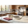 Set de oale si tigai Swiss Haus SH-CC4014CR, 14 piese, Acoperire ceramica Sapphire, Inductie, Cuptor pana la 220°C, Fara PFAS, Crem