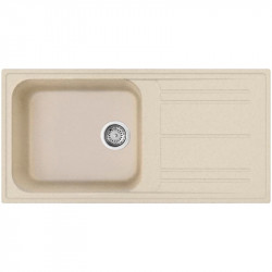 Chiuvetă de bucătărie Smeg LZ150AV2, 100 cm, material rezistent la zgârieturi, ușor de curățat, bej