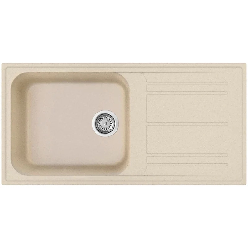 Chiuvetă de bucătărie Smeg LZ150AV2, 100 cm, material rezistent la zgârieturi, ușor de curățat, bej