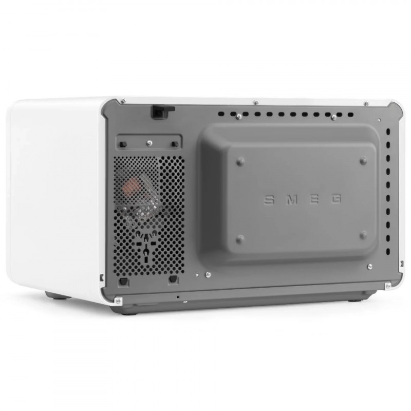 Cuptor cu microunde cu gratar 4in1 SMEG Collezione MOC01WHMEU, 1900 W, 29 l, 18 programe, Inchidere lina, Semnal sonor, Ecran LCD, Alb mat