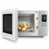 Cuptor cu microunde cu gratar 4in1 SMEG Collezione MOC01WHMEU, 1900 W, 29 l, 18 programe, Inchidere lina, Semnal sonor, Ecran LCD, Alb mat