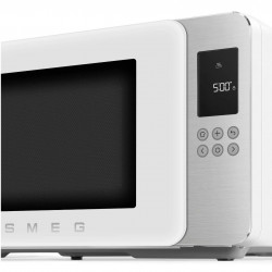 Cuptor cu microunde cu gratar 4in1 SMEG Collezione MOC01WHMEU, 1900 W, 29 l, 18 programe, Inchidere lina, Semnal sonor, Ecran LCD, Alb mat