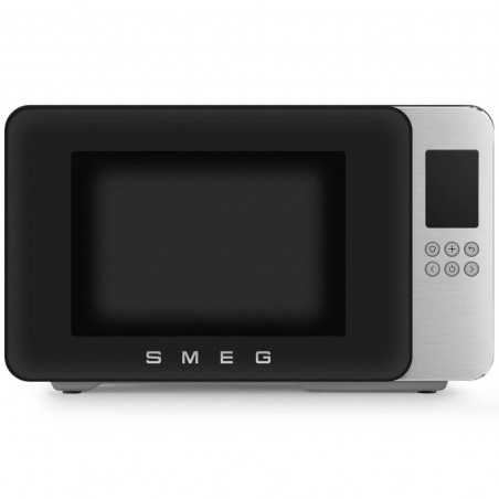 Cuptor cu microunde si gratar 4in1 SMEG Collezione MOC01BLMEU, 1900 W, 29 l, 18 programe, Inchidere lina, Semnal sonor, Ecran LCD, Negru mat