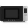 Cuptor cu microunde si gratar 4in1 SMEG Collezione MOC01BLMEU, 1900 W, 29 l, 18 programe, Inchidere lina, Semnal sonor, Ecran LCD, Negru mat