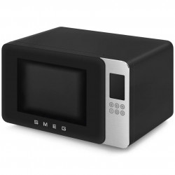 Cuptor cu microunde si gratar 4in1 SMEG Collezione MOC01BLMEU, 1900 W, 29 l, 18 programe, Inchidere lina, Semnal sonor, Ecran LCD, Negru mat