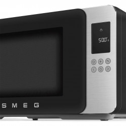 Cuptor cu microunde si gratar 4in1 SMEG Collezione MOC01BLMEU, 1900 W, 29 l, 18 programe, Inchidere lina, Semnal sonor, Ecran LCD, Negru mat
