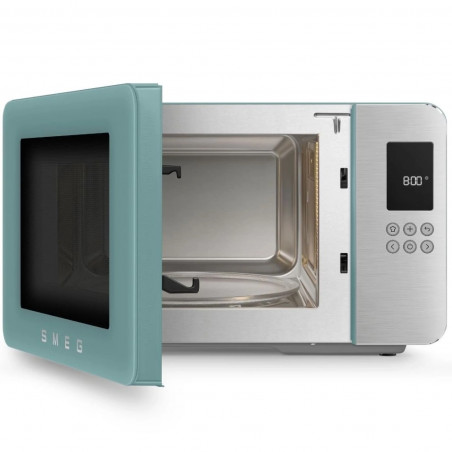 Cuptor cu microunde cu gratar 4in1 SMEG Collezione MOC01EGMEU, 1900 W, 29 l, 18 programe, Inchidere lina, Semnal sonor, Ecran LCD, Verde