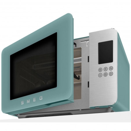 Cuptor cu microunde cu gratar 4in1 SMEG Collezione MOC01EGMEU, 1900 W, 29 l, 18 programe, Inchidere lina, Semnal sonor, Ecran LCD, Verde