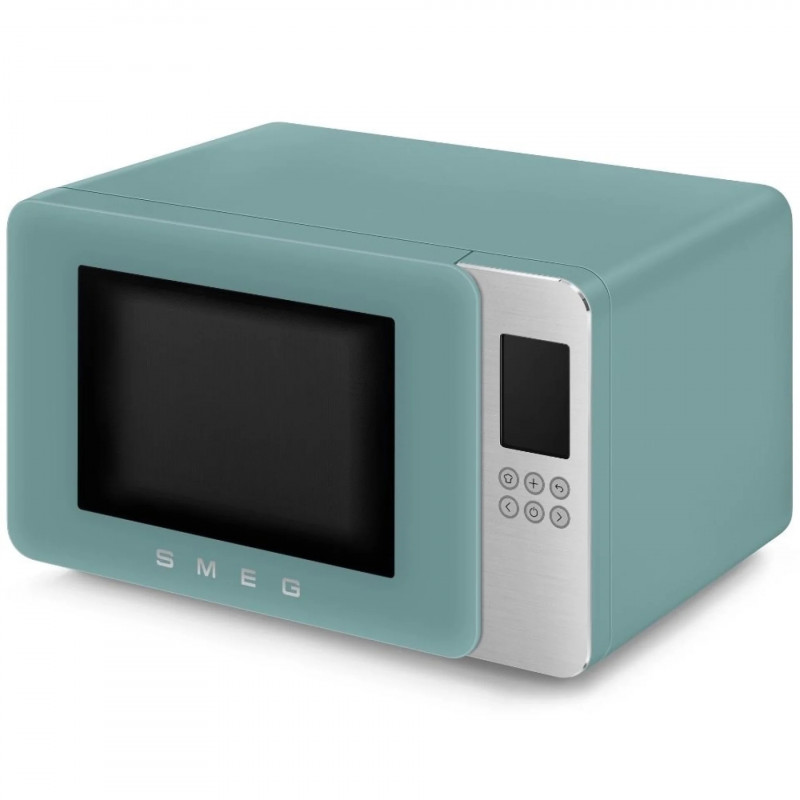Cuptor cu microunde cu gratar 4in1 SMEG Collezione MOC01EGMEU, 1900 W, 29 l, 18 programe, Inchidere lina, Semnal sonor, Ecran LCD, Verde