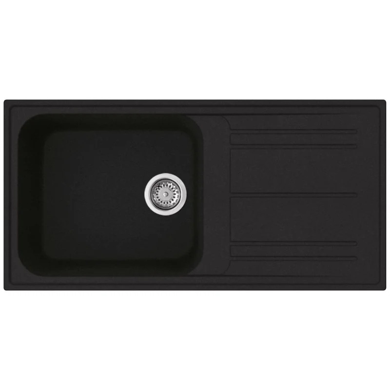 Chiuvetă de bucătărie Smeg LZ150A2, 100 cm, material rezistent la zgârieturi, ușor de curățat, negru