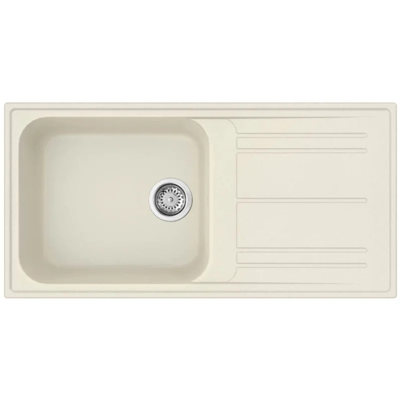 Chiuvetă de bucătărie Smeg LZ150P, 100 cm, material rezistent la zgârieturi, ușor de curățat, crem