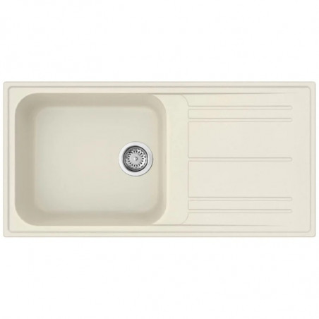 Chiuvetă de bucătărie Smeg LZ150P, 100 cm, material rezistent la zgârieturi, ușor de curățat, crem