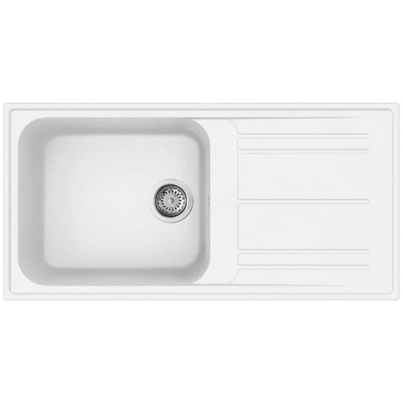 Chiuvetă de bucătărie Smeg LZ150B, 100 cm, material rezistent la zgârieturi, ușor de curățat, alb