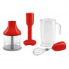 Set de accesorii pentru blenderul Smeg HBAC11RD, 4 piese, cană de 1,4 l, bază antiderapantă, potrivită pentru mașina de spălat vase, roșu