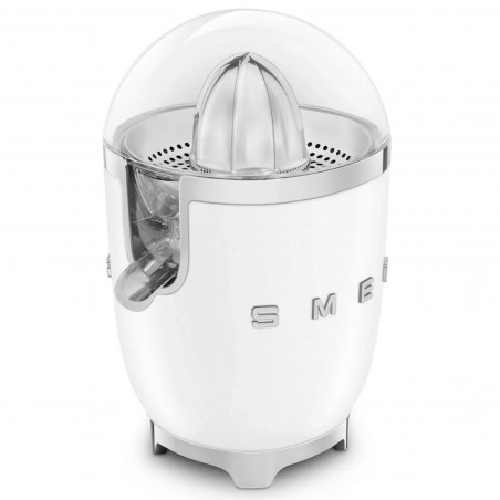 Storcător electric de citrice Smeg CJF11WHMEU, 70 W, sistem anti-picurare, bază antiderapantă, alb mat
