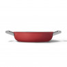 Oală joasă cu capac Smeg CKFD2811RDM, 28 cm, 3,7 l, acoperire antiaderentă cu 3 straturi, rezistentă la cuptor până la 250 °C, fără PFAS, compatibilă cu plitele cu inducție, roșie
