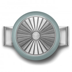 Oală puțin adâncă cu capac Smeg DPF2812EGM, 28 cm, 4,3 l, acoperire ceramică antiaderentă, potrivită pentru cuptor până la 250 °C, fără PFAS, compatibilă cu plitele cu inducție, verde smarald