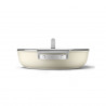 Oală joasă cu capac Smeg DPF2812CRM, 28 cm, 4,3 l, acoperire ceramică antiaderentă, potrivită pentru cuptor până la 250 °C, fără PFAS, compatibilă cu plitele cu inducție, culoare crem