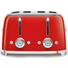 Prăjitor de pâine SMEG 50's Style TSF03RDEU, 2000 W, 4 felii, 6 niveluri, Tava pentru firimituri, Cablu integrat, Oțel inoxidabil, Roșu