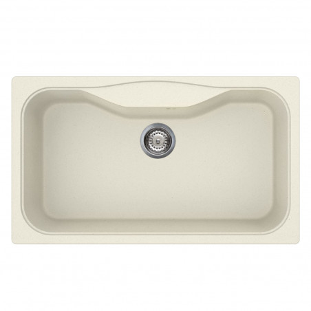 Chiuvetă de bucătărie Smeg LSEG860P, 86 cm, material rezistent la zgârieturi, ușor de curățat, crem