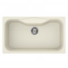 Chiuvetă de bucătărie Smeg LSEG860P, 86 cm, material rezistent la zgârieturi, ușor de curățat, crem