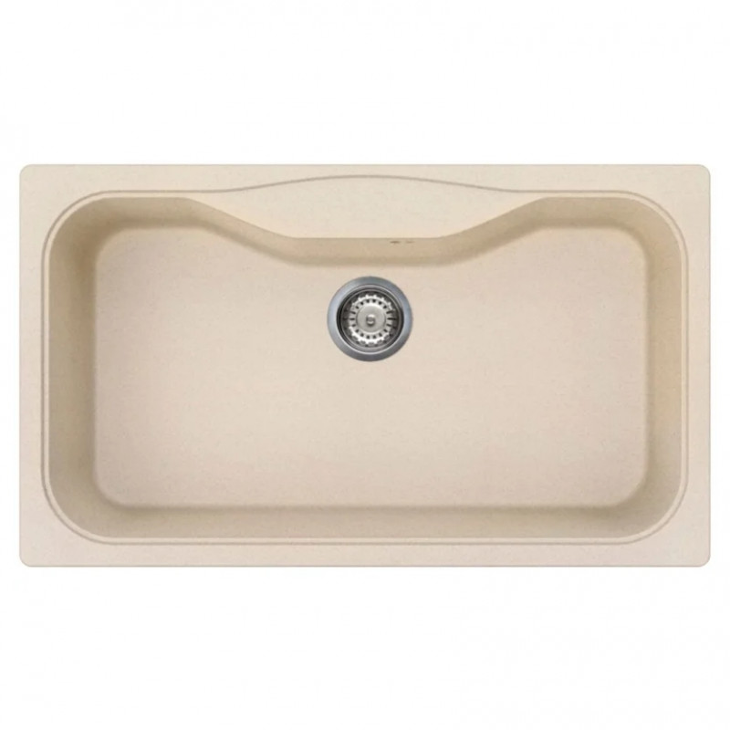 Chiuvetă de bucătărie Smeg LSEG860AV2, 86 cm, material rezistent la zgârieturi, ușor de curățat, bej
