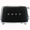 Prăjitor de pâine SMEG 50's Style TSF03BLEU, 2000 W, 4 felii, 6 niveluri, Tava pentru firimituri, Cablu integrat, Oțel inoxidabil, Negru