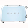 Prăjitor de pâine SMEG 50's Style TSF03PBEU, 2000 W, 4 felii, 6 niveluri, Tava pentru firimituri, Cablu integrat, Oțel inoxidabil, Albastru