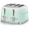 Prăjitor de pâine SMEG 50's Style TSF03PGEU, 2000 W, 4 felii, 6 niveluri, Tava pentru firimituri, Cablu integrat, Oțel inoxidabil, Verde