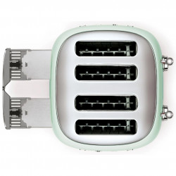Prăjitor de pâine SMEG 50's Style TSF03PGEU, 2000 W, 4 felii, 6 niveluri, Tava pentru firimituri, Cablu integrat, Oțel inoxidabil, Verde