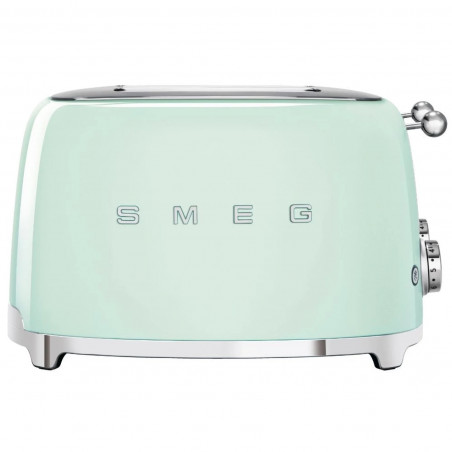 Prăjitor de pâine SMEG 50's Style TSF03PGEU, 2000 W, 4 felii, 6 niveluri, Tava pentru firimituri, Cablu integrat, Oțel inoxidabil, Verde