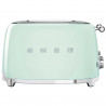 Prăjitor de pâine SMEG 50's Style TSF03PGEU, 2000 W, 4 felii, 6 niveluri, Tava pentru firimituri, Cablu integrat, Oțel inoxidabil, Verde