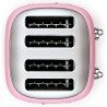 Prăjitor de pâine SMEG 50's Style TSF03PKEU, 2000 W, 4 felii, 6 niveluri, Tava pentru firimituri, Cablu integrat, Oțel inoxidabil, Roz