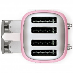 Prăjitor de pâine SMEG 50's Style TSF03PKEU, 2000 W, 4 felii, 6 niveluri, Tava pentru firimituri, Cablu integrat, Oțel inoxidabil, Roz